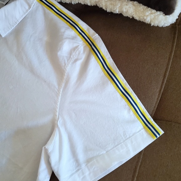 NEW CK Racing Stripe Short Sleeved Dress Shirt - Picture 5 of 7